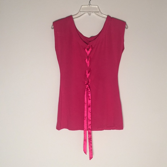 Tops - Fuschia Sleeveless Blouse Size Medium